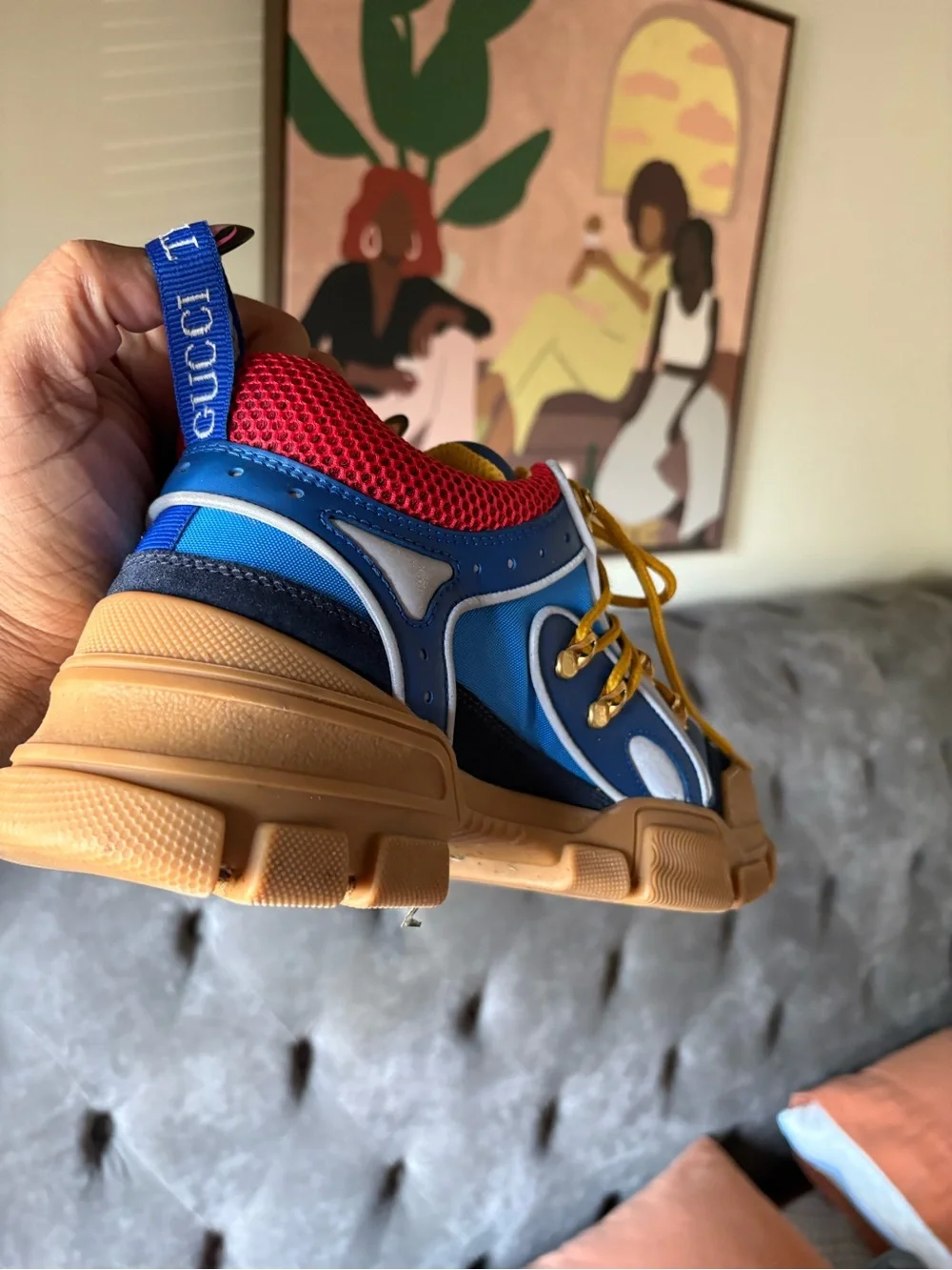 Gucci Boot Sneaker  Tan Designer-Style Chunky Sneaker